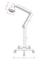 Lampa Sollux na statywie | Lampa Soluks 275 W