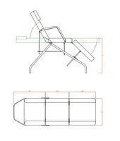 Fotel kosmetyczny WEELKO® VOMEX - 3 sekcyjny