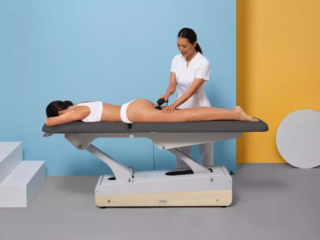 ZESTAW: Leżanka NAGGURA® SWOP 2L STARTER MASSAGE + Presoterapia Weelko / GRATIS Taboret Naggura