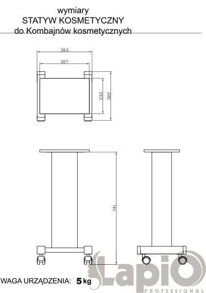 Stojak do urządzenia kosmetycznego Lapio Professional lub HEBE| STATYW