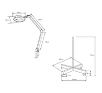  Lampa lupa kosmetyczna WEELKO® MAGNI LED 5 dpi na statywie + GRATIS uchwyt do ściany