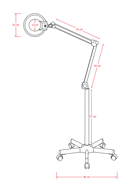  Lampa lupa kosmetyczna Weelko EXPAND LED na statywie