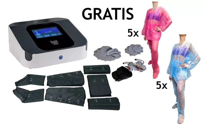 Urządzenie kosmetyczne WEELKO® HighTech COMBI FIT 3w1 | Presoterapia + Termoterapia + Elektrostymulacja EMS | !GRATIS kostiumy jednorazowe