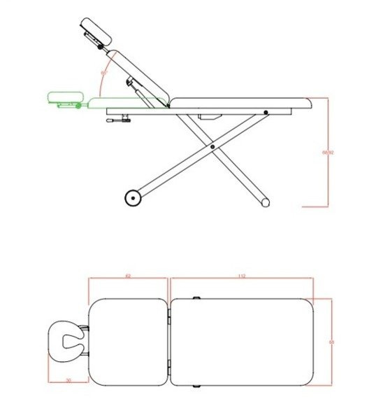 Stół do masażu WEELKO® LATIS elektryczny - 1 silnik