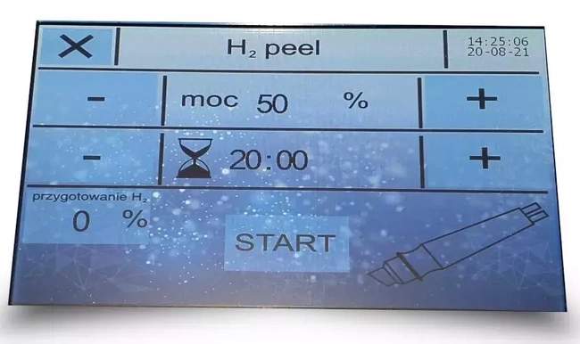 Oczyszczanie wodorowe HYDROGENIUM LUX© z pojemnikiem na substancje aktywne