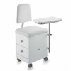 Mobilne stanowisko ARTECNO® MANI BEAUTY do manicure i pedicure | Taboret kosmetyczny z drewna z szufladami